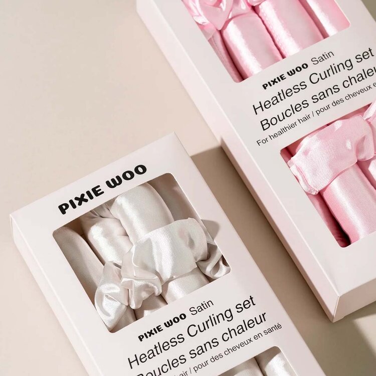 PIXIE WOO Boucles Sans Chaleur – Kit de bouclage sans chaleur pour ondulations naturelles