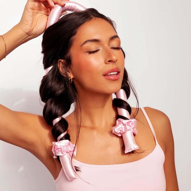 PIXIE WOO Heatless Curling Set - Soft, Bouncy Curls Without Heat