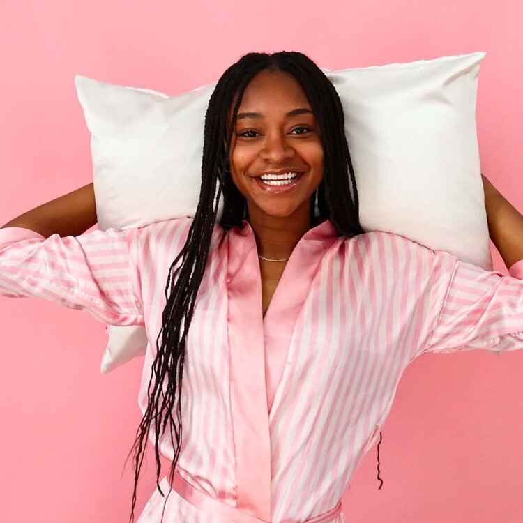 PIXIE WOO Satin Pillow Case - Overnight Frizz and Breakage Protection