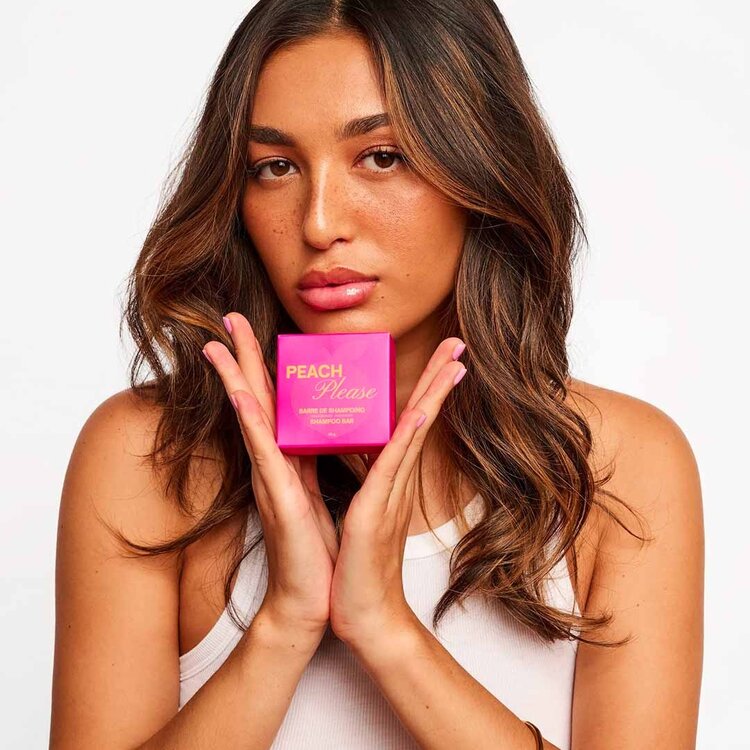 PIXIE WOO Peach Please — Shampoo Bar – Gentle peach-scented solid shampoo
