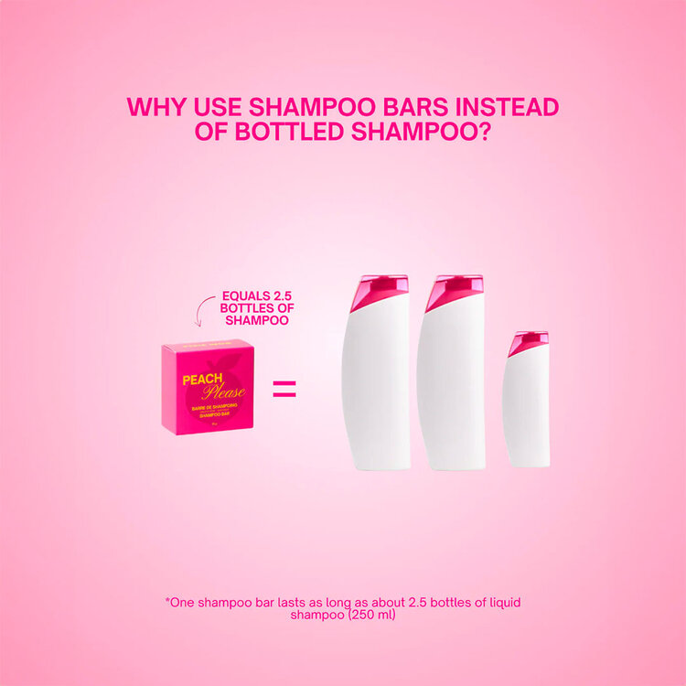 PIXIE WOO Peach Please — Shampooing en Barre – Shampooing solide doux à la pêche