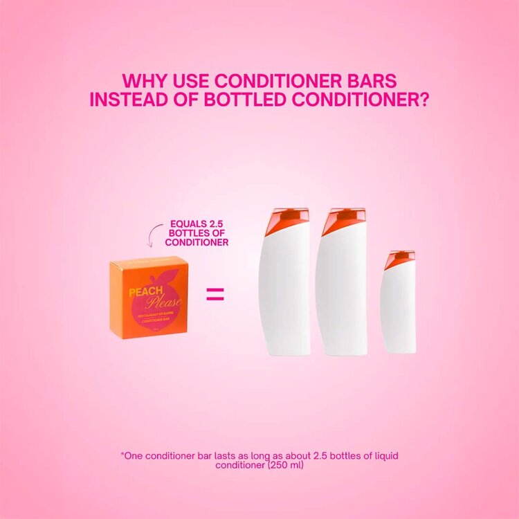 PIXIE WOO Pixie Woo - Hair Care | Peach Please — Revitalisant en Barre – Revitalisant solide hydratant pour cheveux