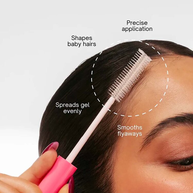 PIXIE WOO Hair Sleek | Gel Coiffant & Brosse Intérée – Gel de finition pour coiffures lissées et baby hairs