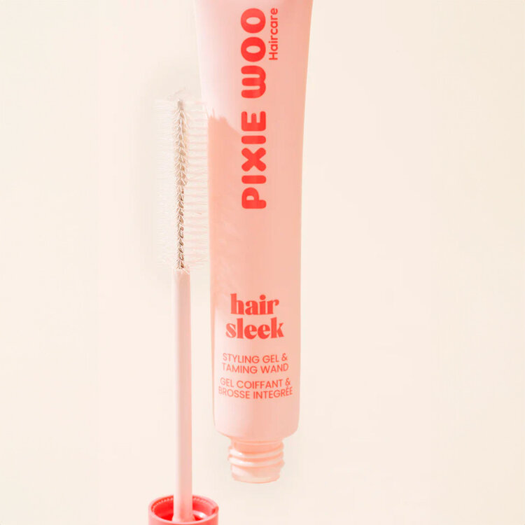 PIXIE WOO Hair Sleek | Gel Coiffant & Brosse Intérée – Gel de finition pour coiffures lissées et baby hairs