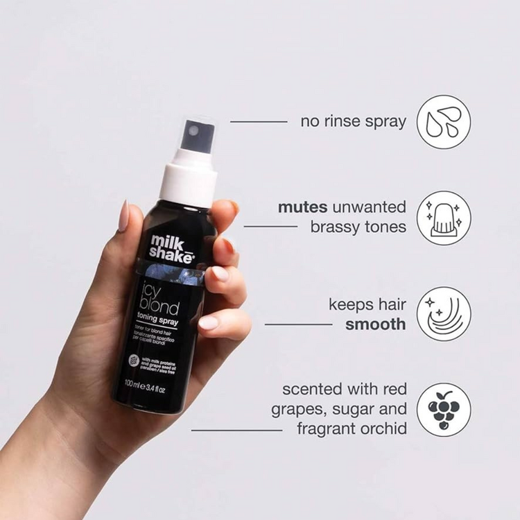MILK_SHAKE Icy Blond | Toning Spray for Blonde Hair – Intense Leave-In Neutralization