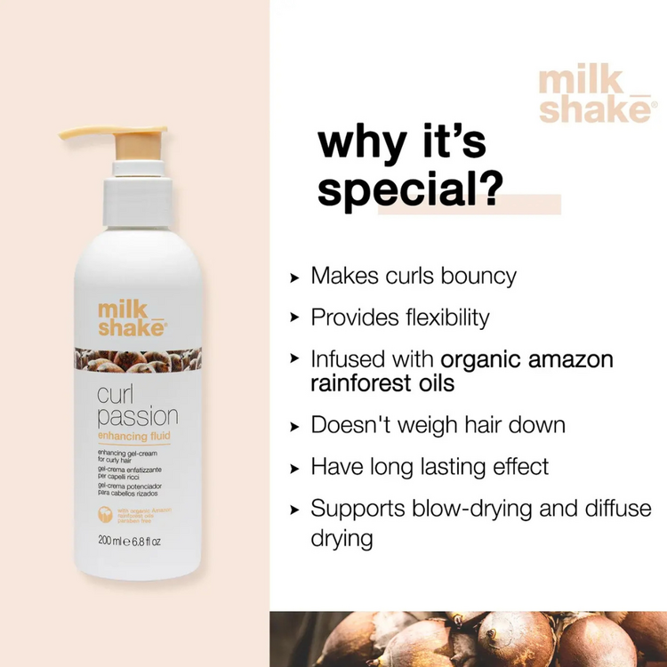 MILK_SHAKE Curl Passion | Enhancing Fluid Gel-Crème Sublimateur de Boucles – Définition flexible et contrôle anti-frisottis