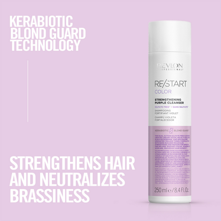 REVLON PROFESSIONAL RE/START Color | Sulfate-Free Strengthening Purple Shampoo – Tone Correction And Hair Strength