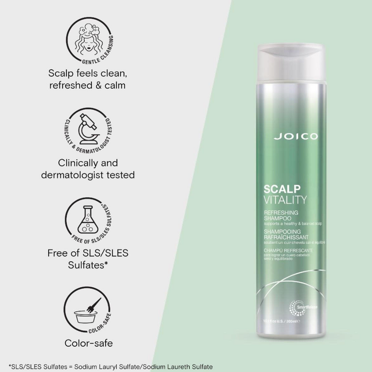 JOICO Scalp Vitality | Refreshing Shampoo - Cleanses and Soothes