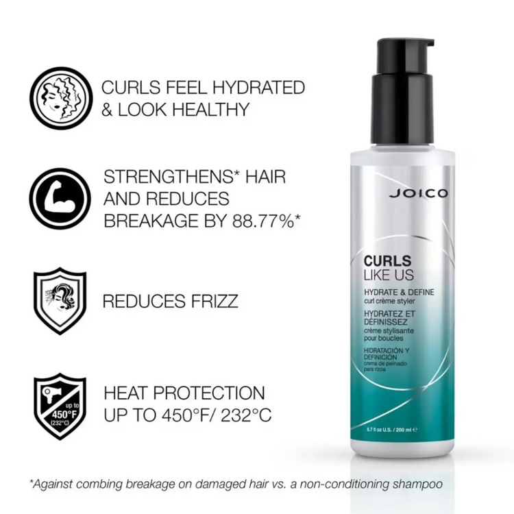 JOICO Curls Like Us | Crème Stylisante Pour Boucles – Définition Souple et Hydratation Anti-Frisottis