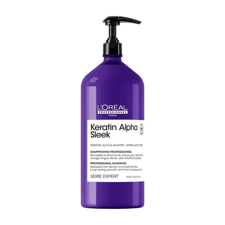 L'ORÉAL PROFESSIONNEL Keratin Alpha Sleek | Smoothing Shampoo - Frizz Control and Shine
