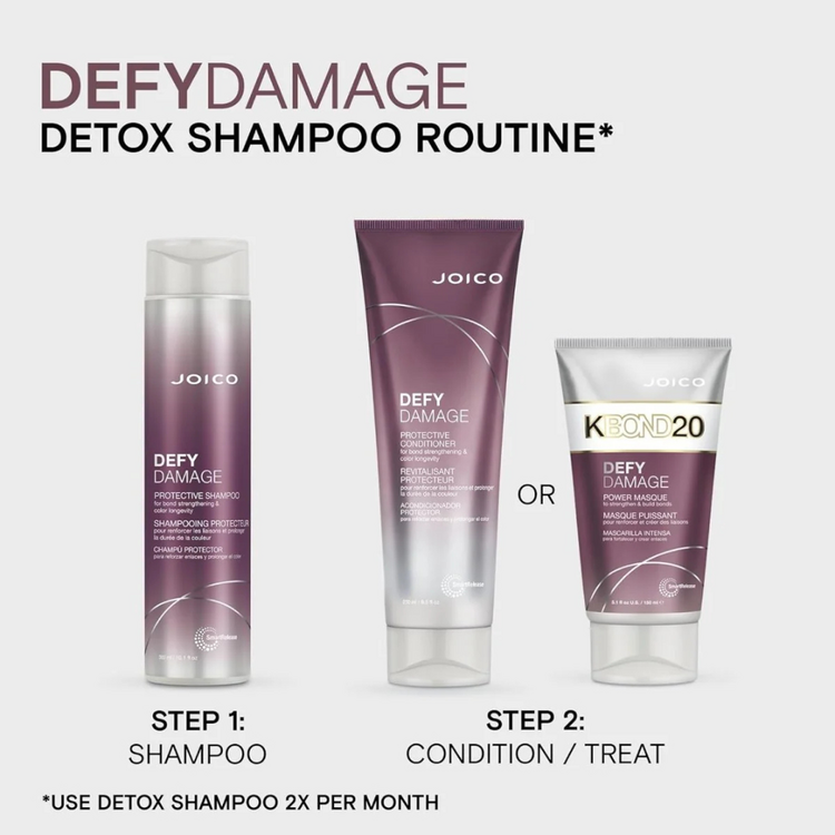 JOICO Defy Damage | Detox Shampoo – Deep Cleansing and Anti-Breakage Care