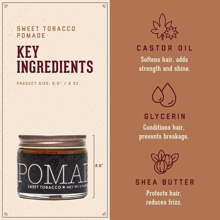 18.21 MAN MADE Sweet Tobacco | Pommade coiffante – Tenue moyenne et haute brillance