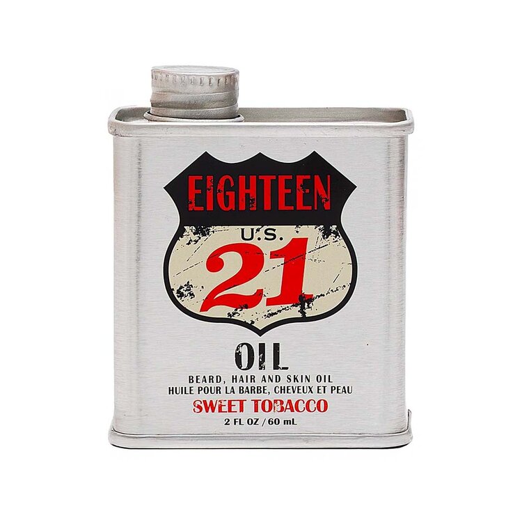 18.21 MAN MADE Sweet Tobacco | Huile Barbe, Cheveux et Peau – Nutrition Légère et Hydratation Premium