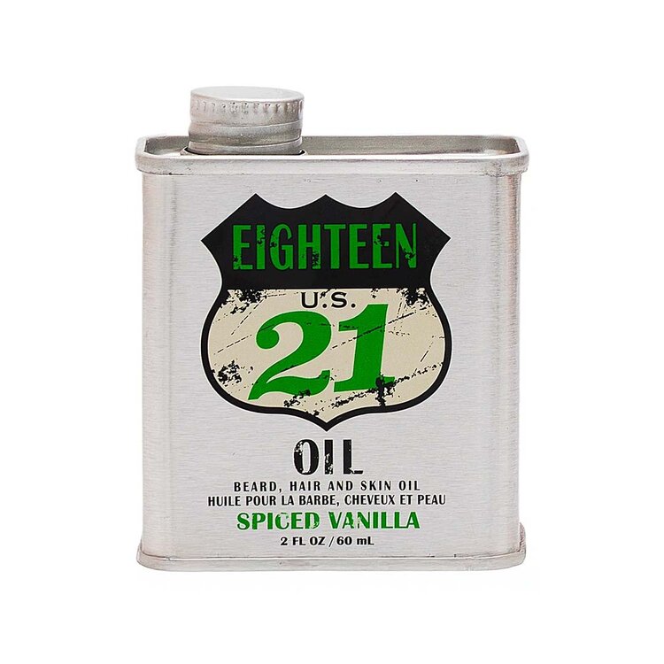 18.21 MAN MADE Spiced Vanilla | Huile Barbe, Cheveux et Peau – Nutrition Légère et Hydratation Premium