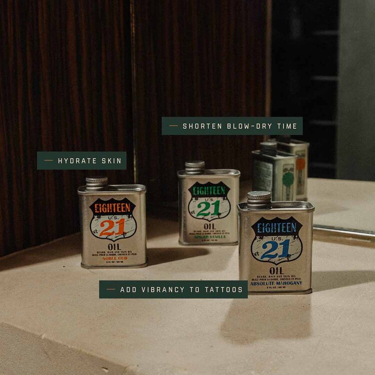 18.21 MAN MADE Spiced Vanilla | Huile Barbe, Cheveux et Peau – Nutrition Légère et Hydratation Premium