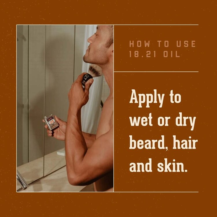 18.21 MAN MADE Noble Oud | Huile Barbe, Cheveux et Corps – Nutrition Légère et Hydratation Premium