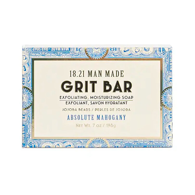 18.21 MAN MADE Grit Bar Absolute Mahogany | Savon Exfoliant – Nettoie, Exfolie et Hydrate la Peau