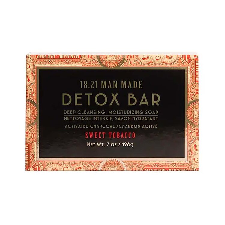 18.21 MAN MADE Detox Bar Sweet Tobacco | Savon Nettoyant – Nettoyage Intensif et Hydratation