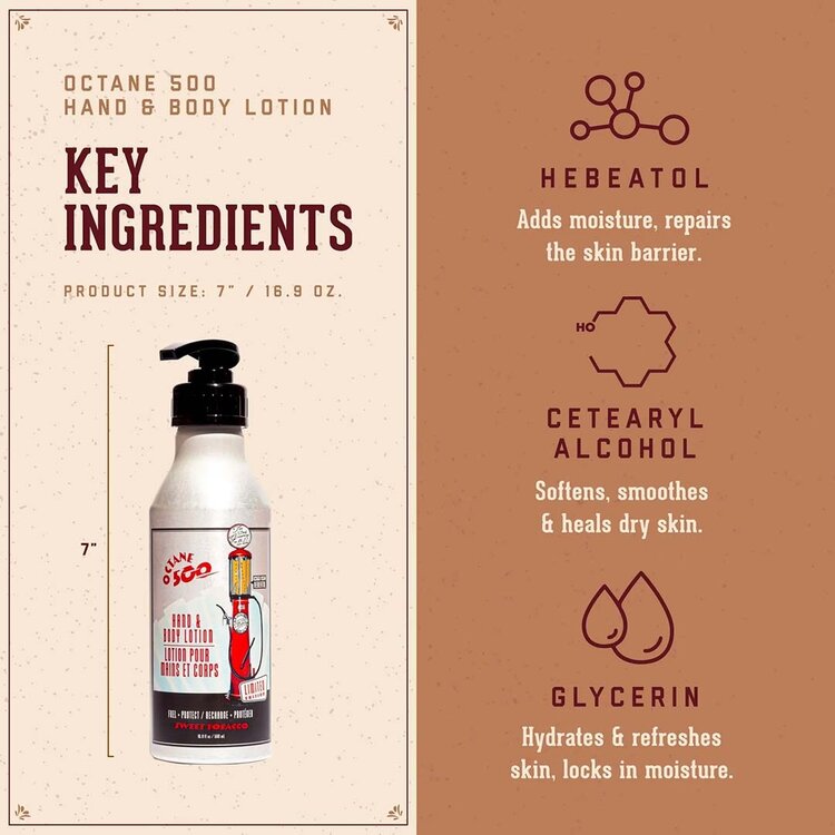 18.21 MAN MADE Octane 500 Sweet Tobacco | Lotion Mains et Corps – Hydratation Intense et Confort Durable