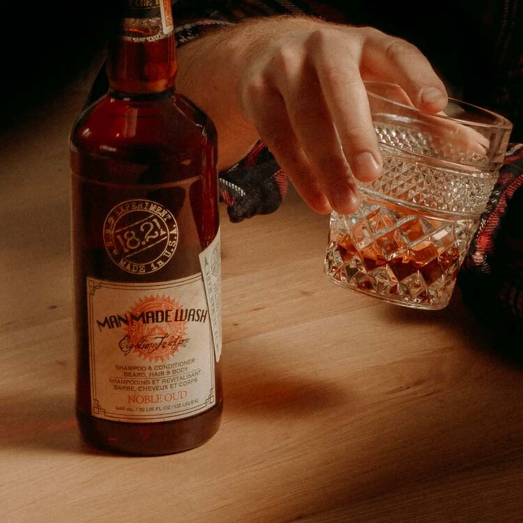 18.21 MAN MADE Noble Oud | Wash Barbe, Cheveux et Corps – Shampooing et Revitalisant 3-en-1