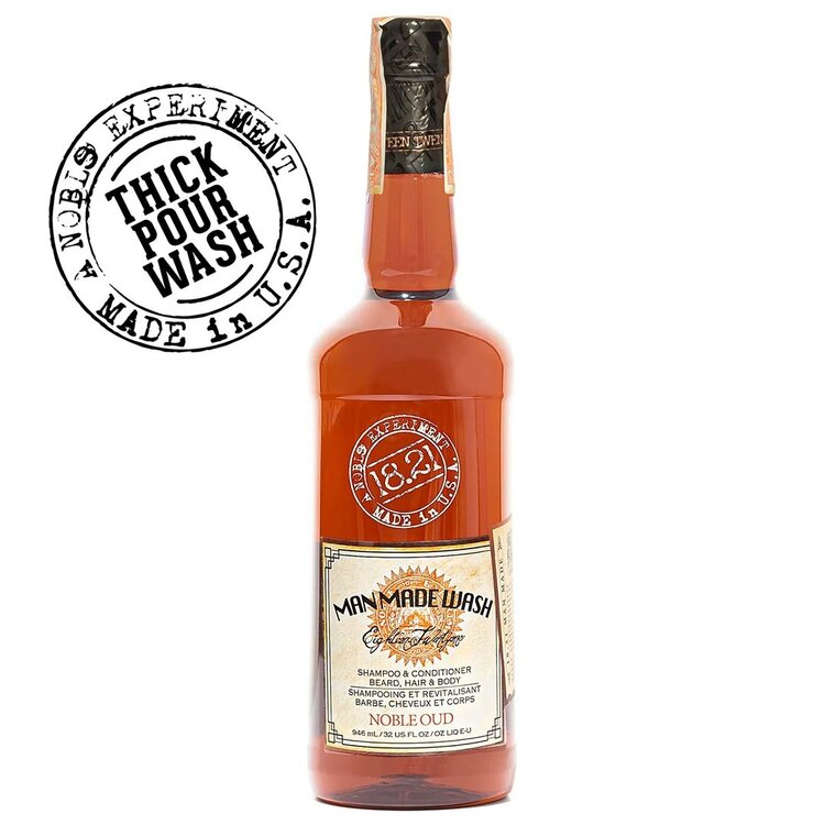 18.21 MAN MADE Noble Oud | Beard, Hair & Body Wash - Cleanses and Moisturizes