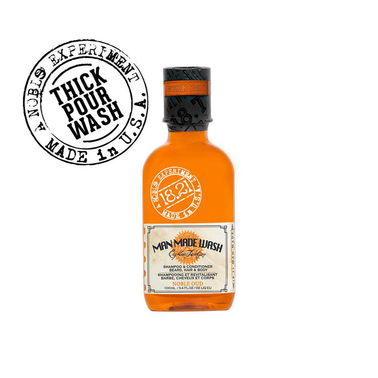 18.21 MAN MADE Noble Oud | Beard, Hair & Body Wash – 3-in-1 Shampoo and Conditioner