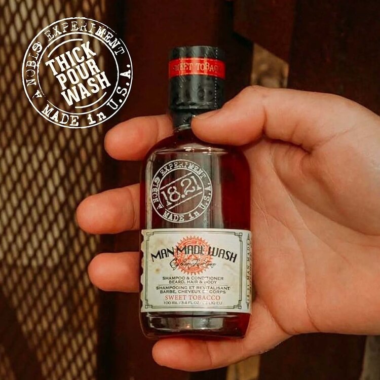 18.21 MAN MADE Sweet Tobacco | Beard, Hair & Body Wash – 3-in-1 Shampoo and Conditioner by 18.21 Man Made