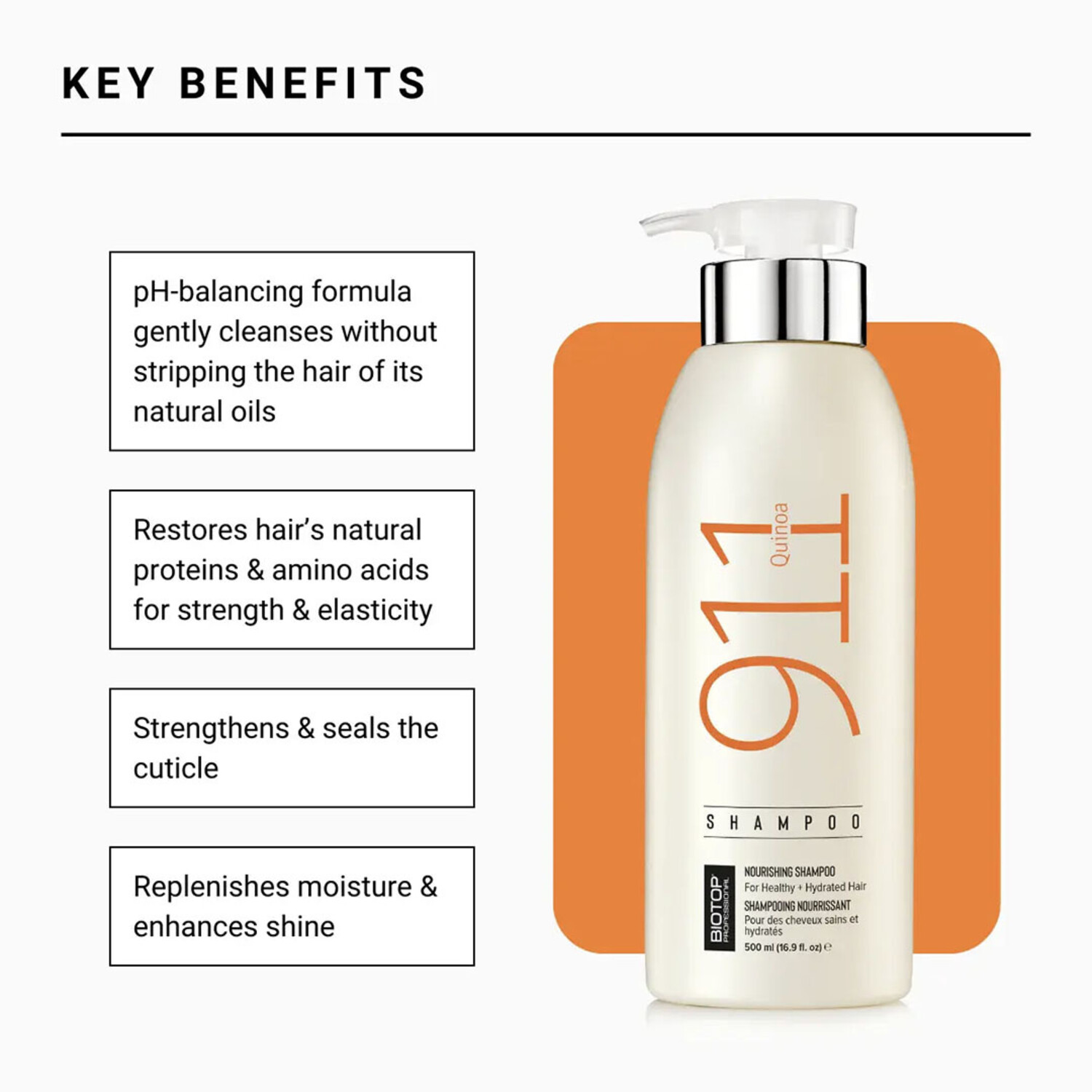 Biotop Professionnel | 911 Quinoa — Shampoo - Industria Coiffure