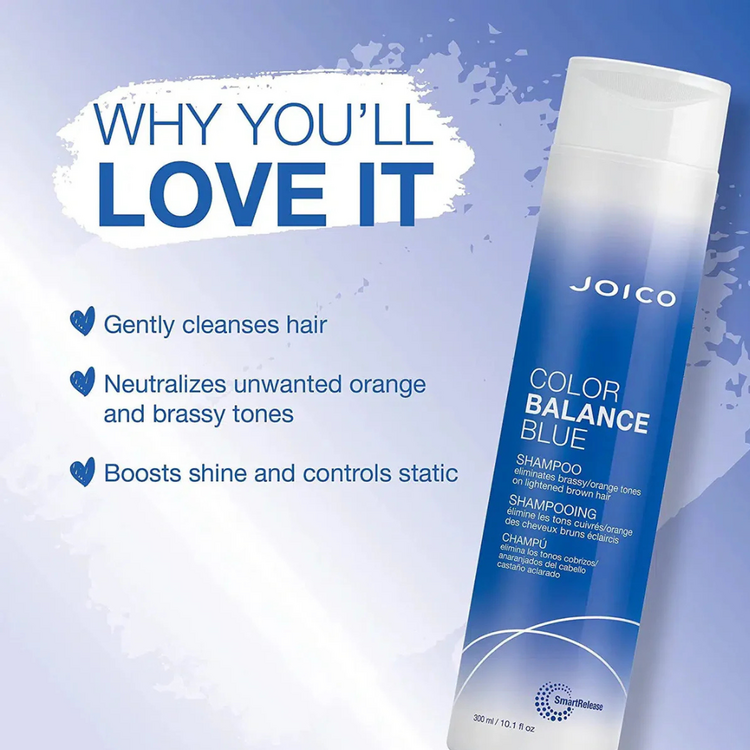 JOICO Color Balance Blue | Shampooing – Neutralisation des Reflets Orangés et Protection Couleur