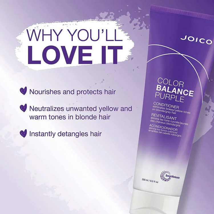 JOICO Color Balance Purple | Revitalisant – Neutralisation des Reflets Jaunes et Protection Couleur