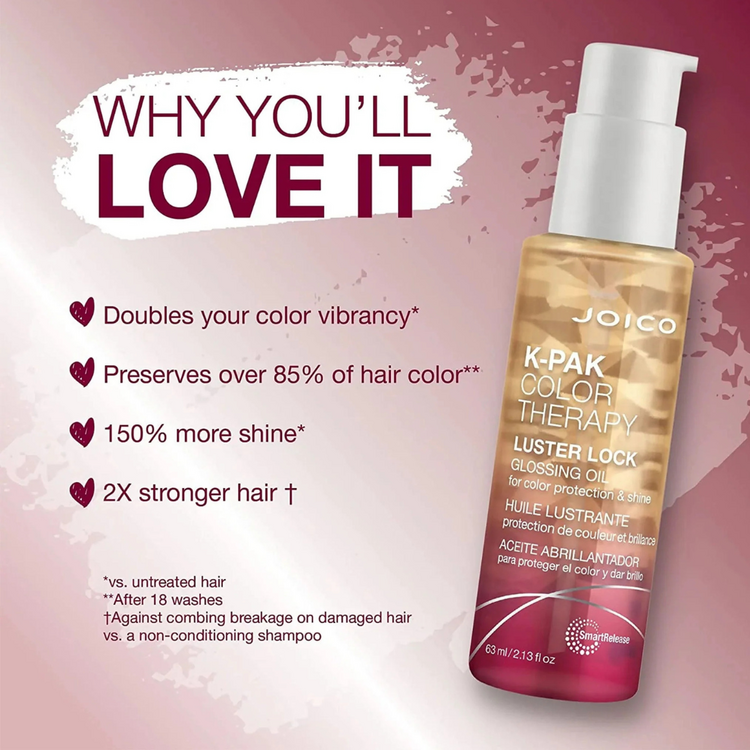 JOICO K-Pak Color Therapy | Luster Lock Oil – Shine and Color Protection