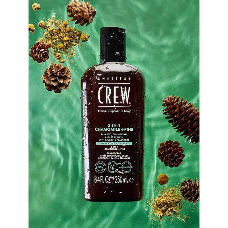 AMERICAN CREW 3-In-1 | Chamomile + Pine – American Crew Shampoo, Conditioner & Body Wash