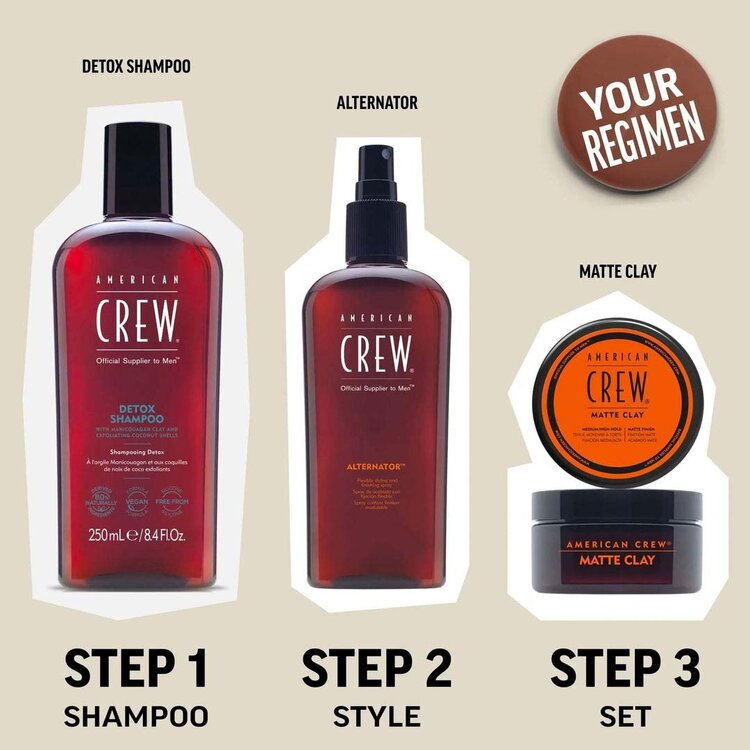 AMERICAN CREW Matte Clay Spray | Flexible Hold Natural Finish – American Crew Texture Spray