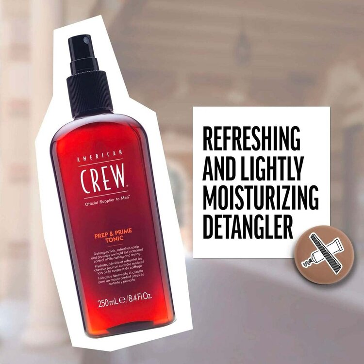AMERICAN CREW Prep & Prime Tonic | Base de Coiffage – Prépare, Hydrate et Facilite le Styling