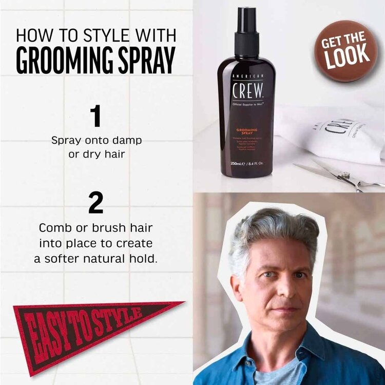 AMERICAN CREW Grooming Spray | Fixation Variable – Spray Coiffant de Finition