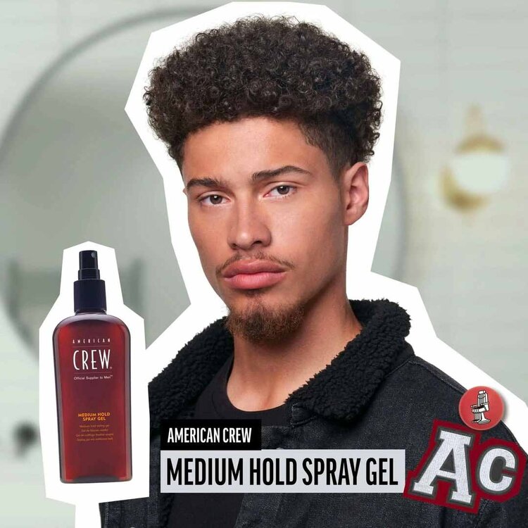AMERICAN CREW Medium Hold Spray Gel | Fixation Souple – Gel de Coiffage en Vaporisateur