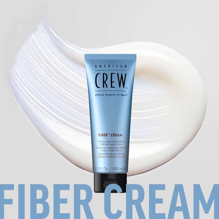 AMERICAN CREW Fiber Cream | Fixation Moyenne Brillance Naturelle – Crème Texturisante Flexible