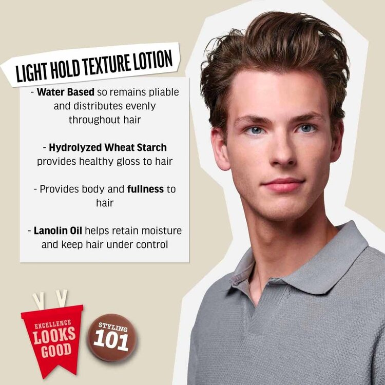 AMERICAN CREW Light Hold | Texture Lotion – Contrôle Discret et Brillance Naturelle
