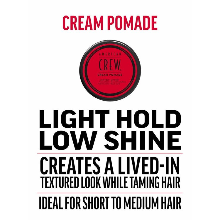AMERICAN CREW Cream Pomade | American Crew Light Hold Styling Pomade with Low Shine