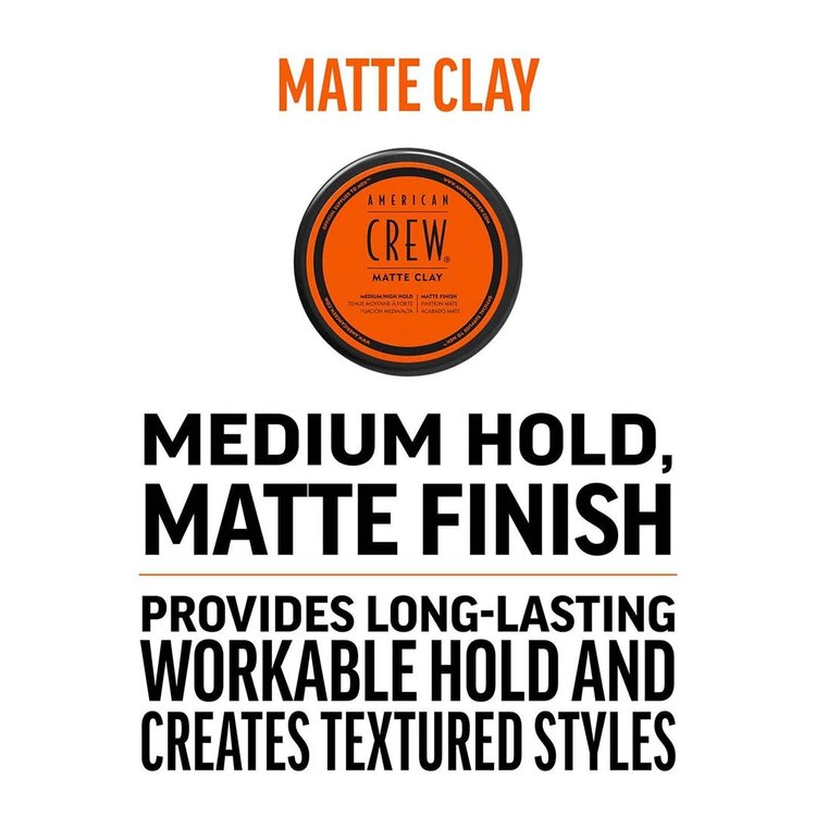 AMERICAN CREW Matte Clay | Argile Coiffante – Fixation Forte et Fini Ultra Mat