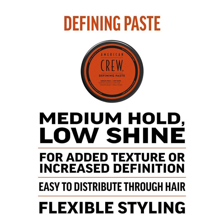 AMERICAN CREW Defining Paste | Pâte Coiffante – Fixation Moyenne et Fini Naturel
