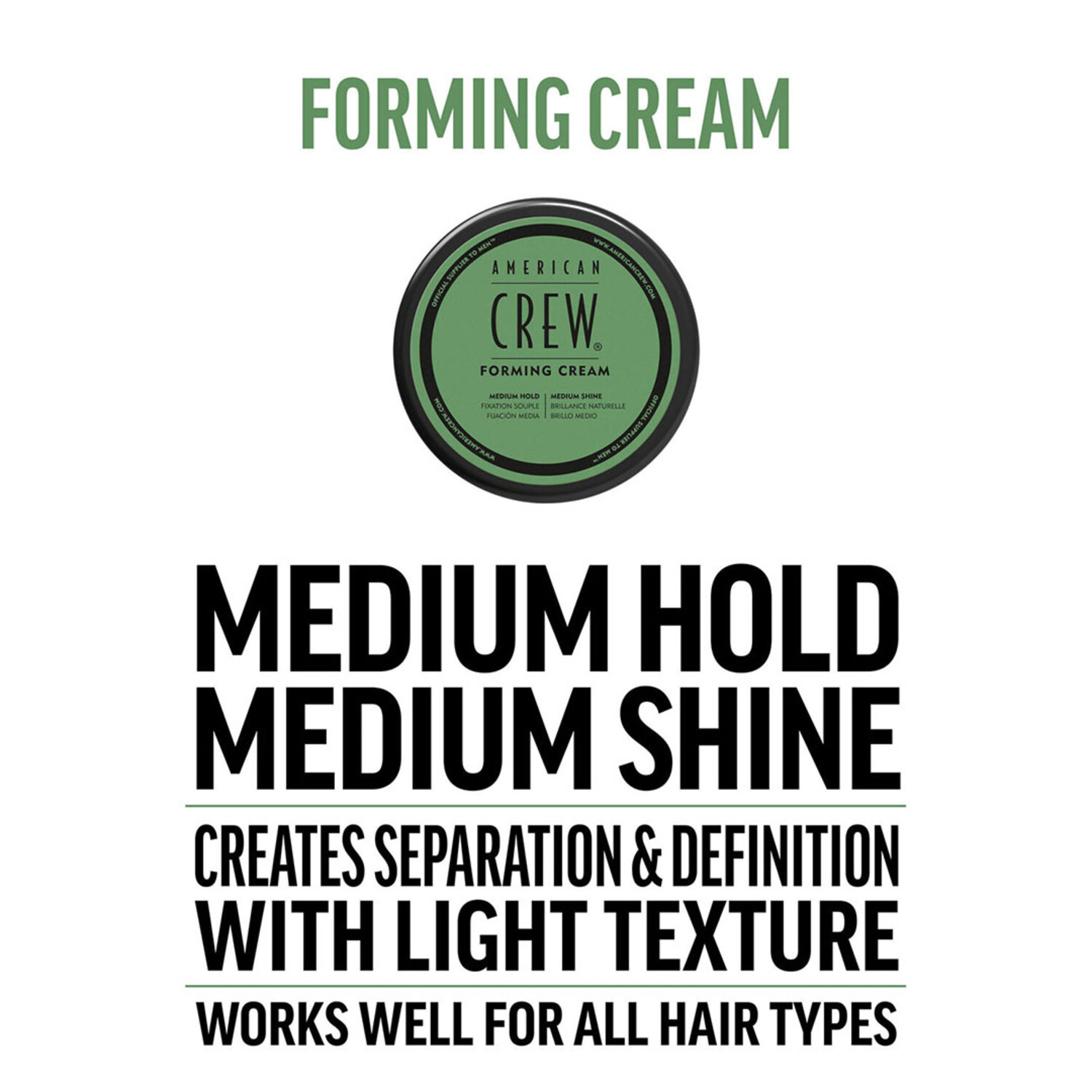 American Crew Forming Cream – Medium Hold Natural Shine