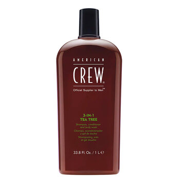 AMERICAN CREW 3-In-1 Tea Tree | Shampooing, Revitalisant et Gel Douche