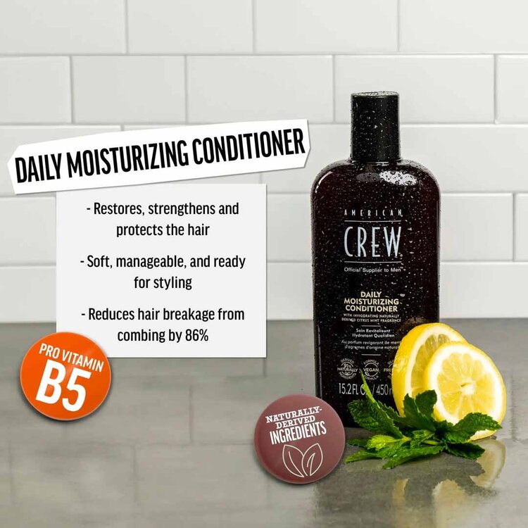 AMERICAN CREW Daily Moisturizing | Hydrating Conditioner – Moisturizes and Softens Without Weighing Down