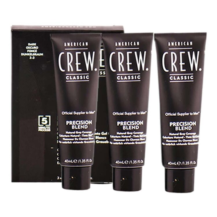AMERICAN CREW Precision Blend | Gray Blending Color – Natural and Subtle Results 3 x (40ml/1.35 oz)