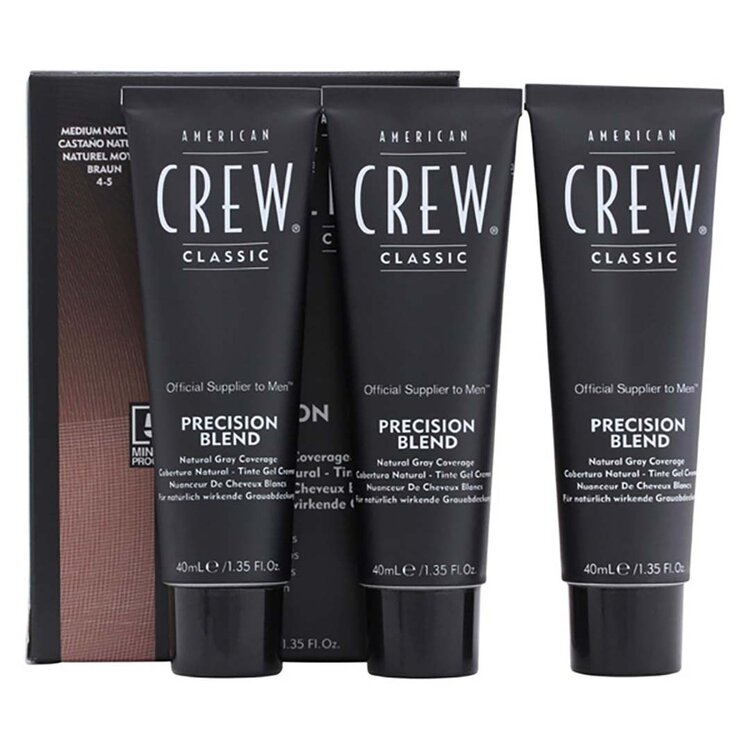 AMERICAN CREW Precision Blend | Gray Blending Color – Natural and Subtle Results 3 x (40ml/1.35 oz)