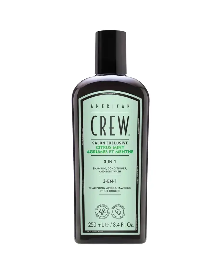 AMERICAN CREW Citrus & Mint | 3-In-1 – Shampoo, Conditioner and Body Wash