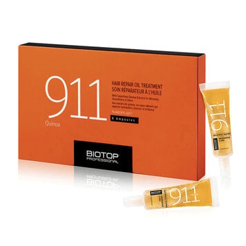 BIOTOP PROFESSIONAL 911 Quinoa | Hair Repair Oil Treatment (6 Ampoules 11ml / 0.37 oz)