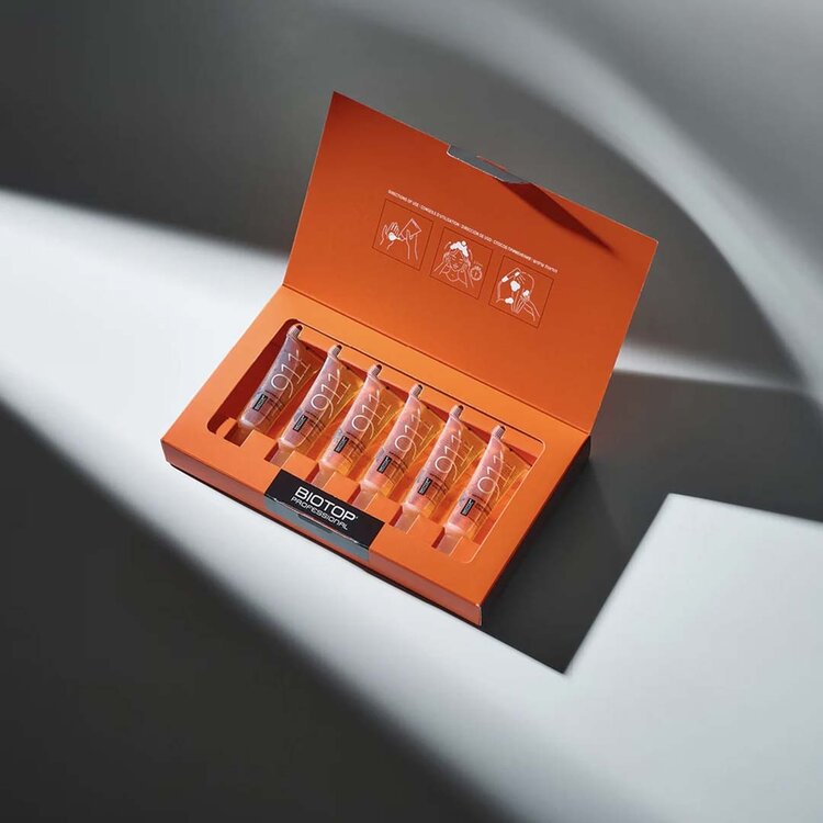 BIOTOP PROFESSIONAL 911 Quinoa |  Soin Réparateur à l'Huile (6 Ampoules de 11ml / 0.37oz) — Cure intensive pour cheveux secs et abîmés