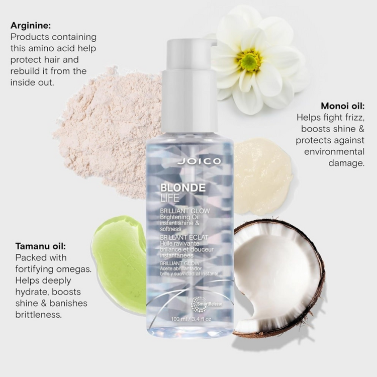 JOICO Blonde Life | Huile Ravivante Brillance - Sublime la brillance et la douceur des cheveux blonds